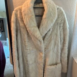 Elegant Cream Fur Coat